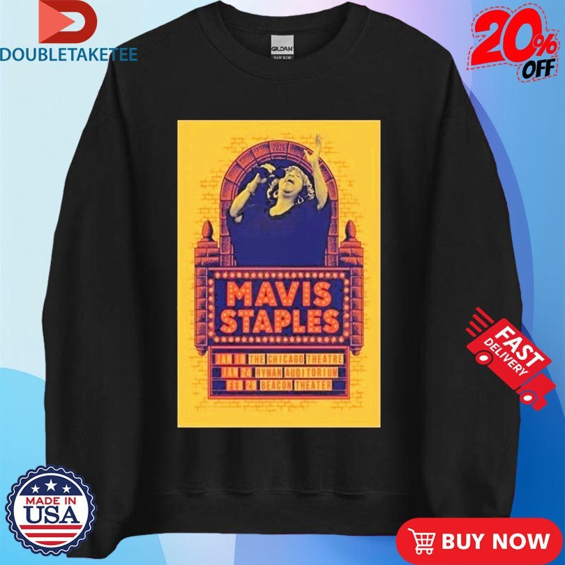 Official Mavis Staples Jan 10 2026 The Chicago Theatre In Chicago IL Shirts Unisex , , , Long Sleeve Tee