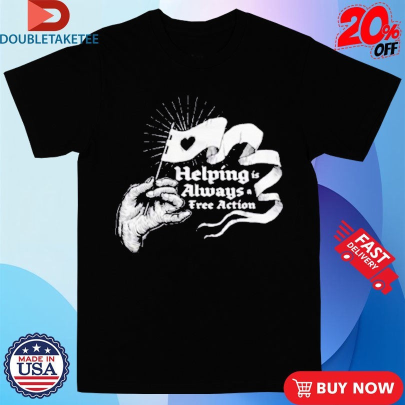 Official McElroy Helping Is Always A Free Action Hand Flag Shirts Unisex , , , Long Sleeve Tee