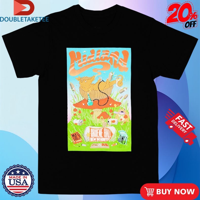 Official Midland Gruene Hall New Braunfels May 3 June 1 Event Mushroom Armadillo Shirts Unisex , , , Long Sleeve Tee