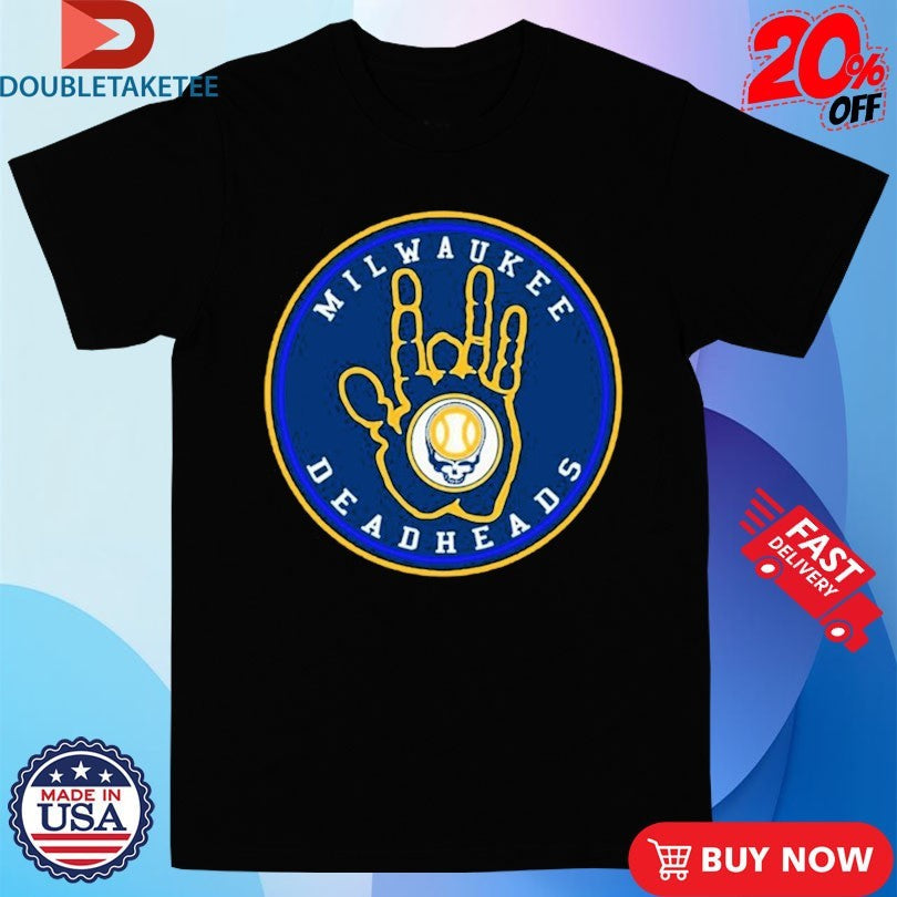 Official Milwaukee Brewers Deadheads Grateful Dead MLB Handprint Shirts Unisex , , , Long Sleeve Tee