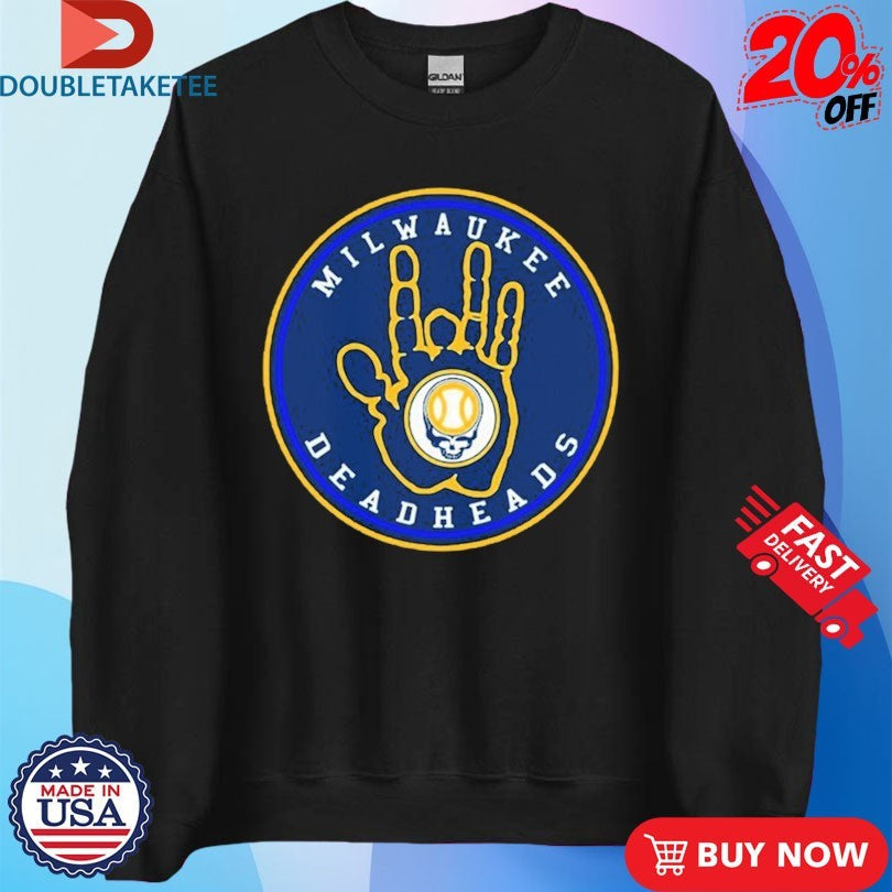 Official Milwaukee Brewers Deadheads Grateful Dead MLB Handprint Shirts Unisex , , , Long Sleeve Tee
