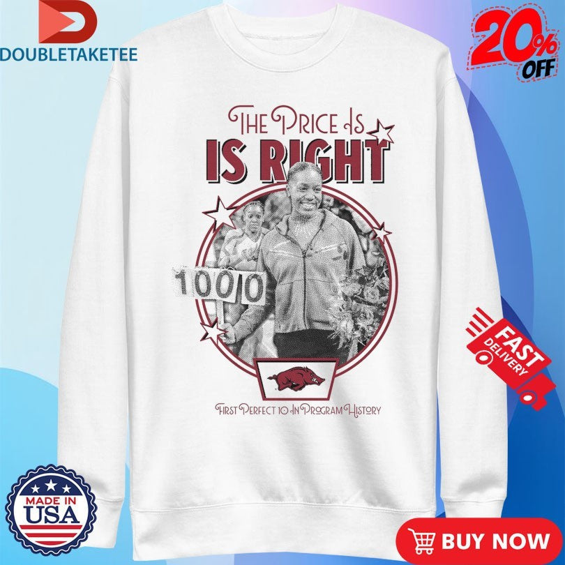 Official Morgan Price The Price Is Right First Perfect 10 In Program History Arkansas Razorbacks Shirts
