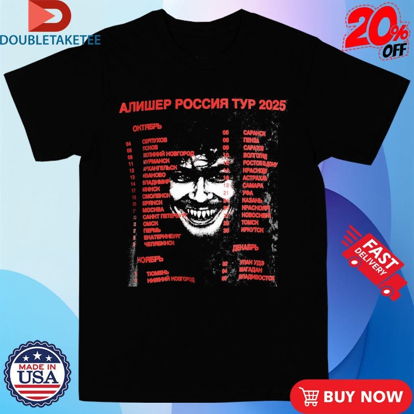 Official Morgenshtern Алишер Россия Тур Футболка 2025 Tour Face Shirts Unisex , , , Long Sleeve Tee