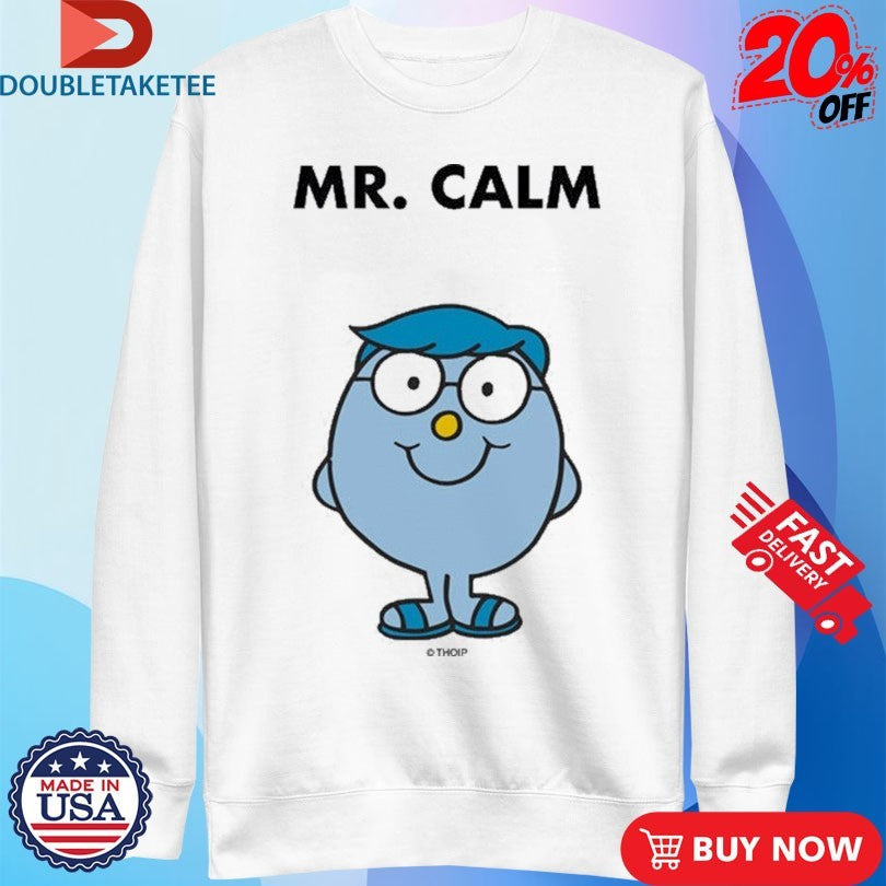 Official Mr. Men Little Miss Mr. Calm Shirts Unisex , , , Long Sleeve Tee