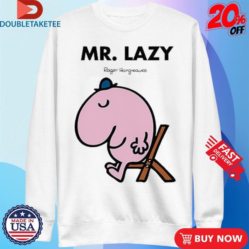 Official Mr. Men Little Miss Mr. Lazy Shirts Unisex , , , Long Sleeve Tee