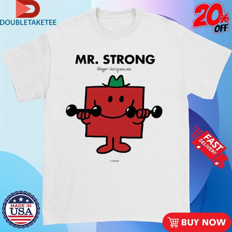 Official Mr. Men Little Miss Mr. Strong Shirts Unisex , , , Long Sleeve Tee