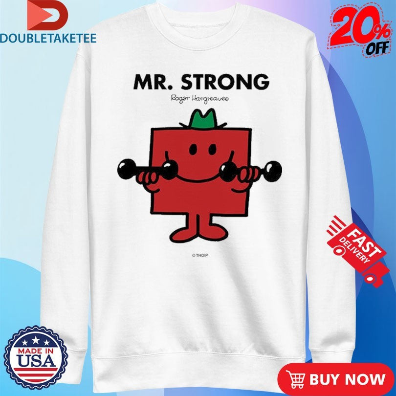 Official Mr. Men Little Miss Mr. Strong Shirts Unisex , , , Long Sleeve Tee