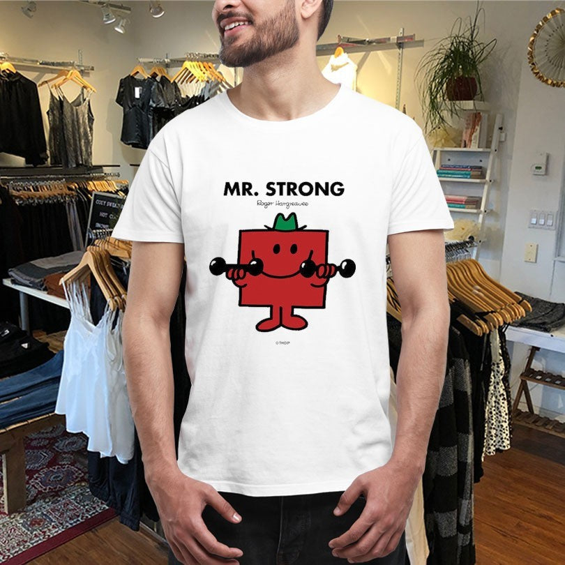 Official Mr. Men Little Miss Mr. Strong Shirts Unisex , , , Long Sleeve Tee