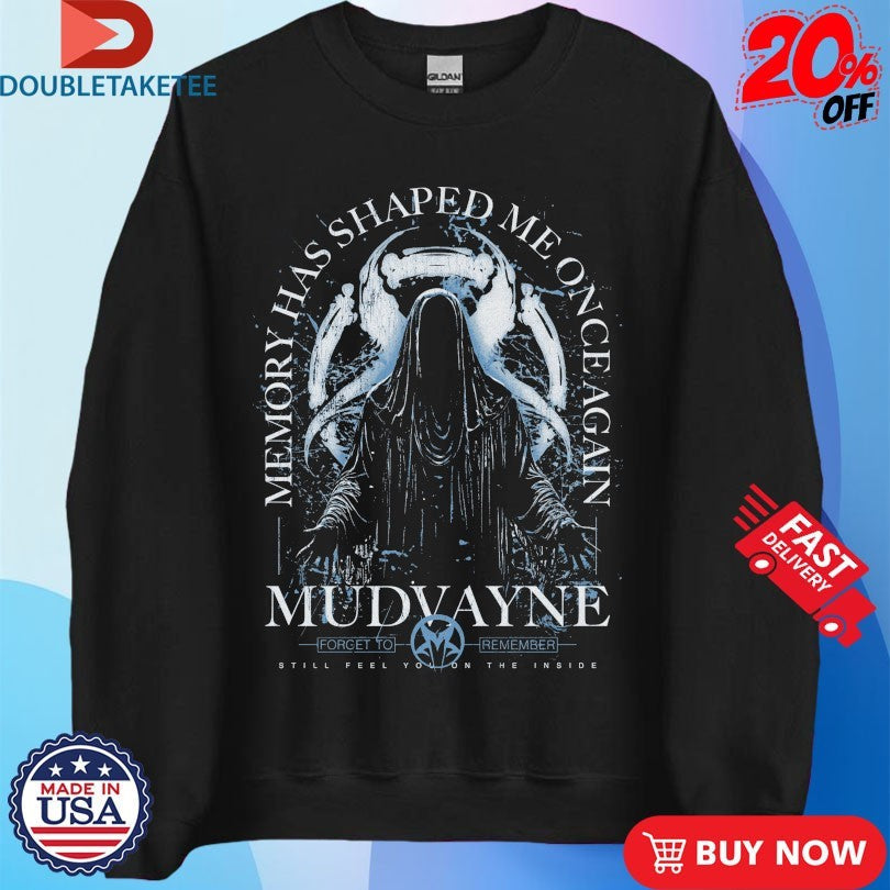Official Mudvayne Memory Has Shaped Me Once Again Forget To Remember Still Feel You On The Inside Black Knight Shirts