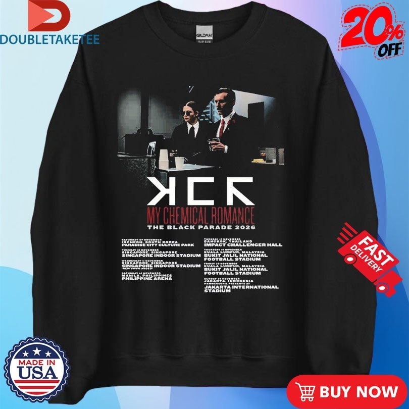 Official My Chemical Romance The Black Parade 2026 Southeast Asia Schedule Shirts Unisex , , , Long Sleeve Tee