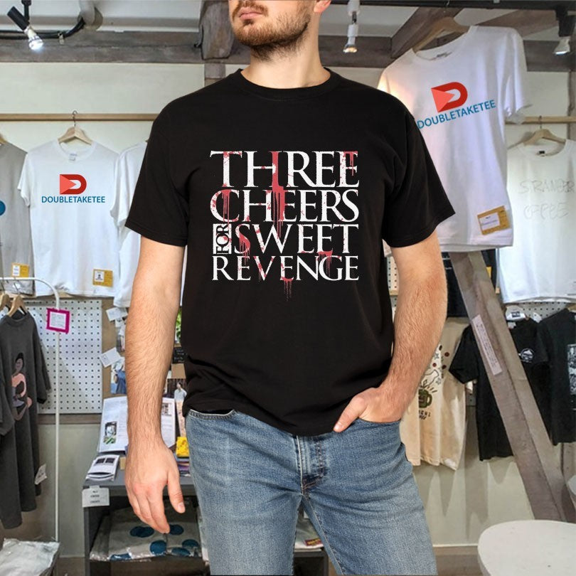 Official My Chemical Romance Three Cheers For Sweet Revenge Blood Drip Shirts Unisex , , , Long Sleeve Tee