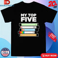 Official My Top Five Books Shirts Unisex , , , Long Sleeve Tee