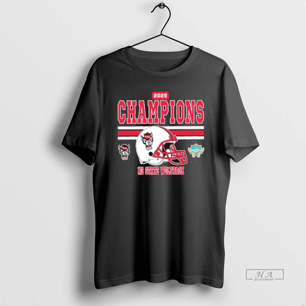 Official Nc State Wolfpack 2025 Union Home Mortgage Gasparilla Bowl Champions Helmet