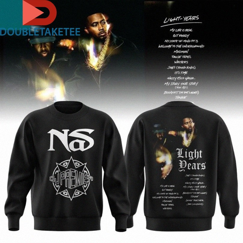 Official Nas DJ Premier Light Years 2025-2026 New Album Personalized Shirts Unisex , , , Long Sleeve Tee