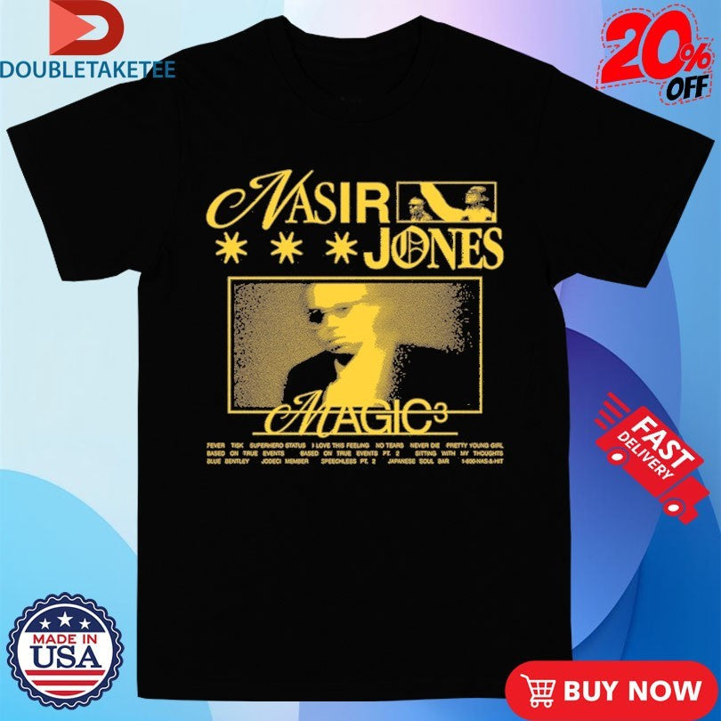 Official Nas Jones Magic 3 Album Tracklist Shirts Unisex , , , Long Sleeve Tee