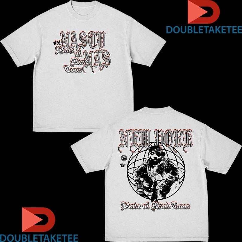 Official Nas Jones New York State Of Mind Tour 2023 Globe Shirts Unisex , , , Long Sleeve Tee