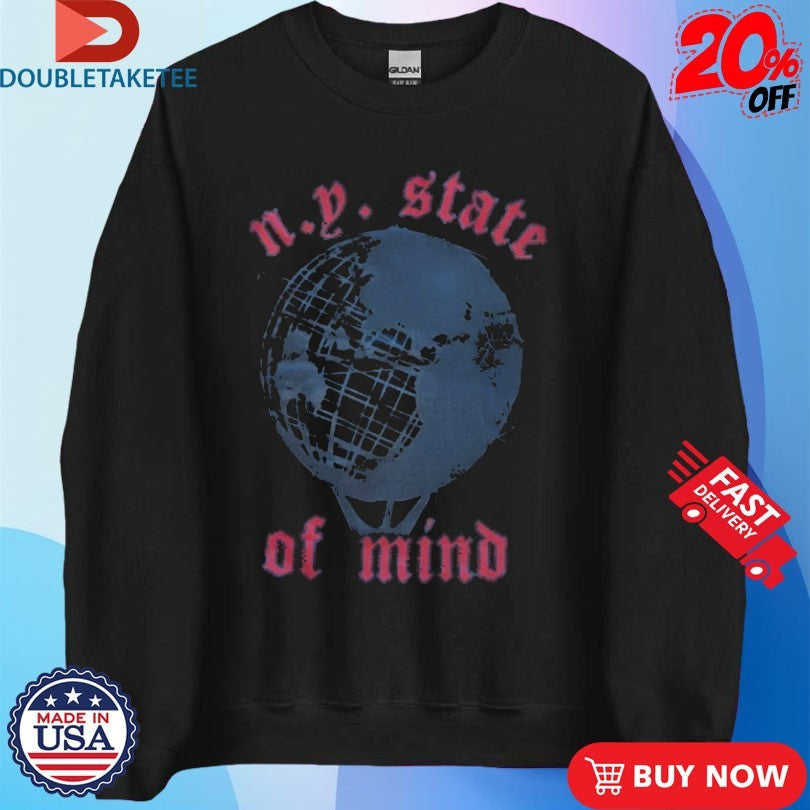 Official Nasir Jones Objects Are By X Nas NY State Of Mind Globe Shirts Unisex , , , Long Sleeve Tee
