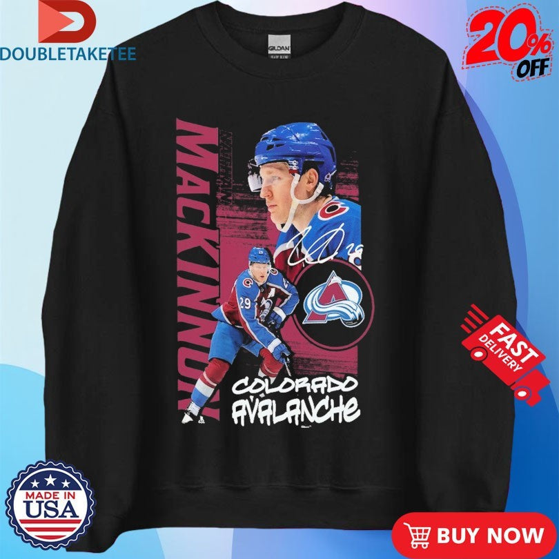 Official Nathan MacKinnon Colorado Avalanche Playmaker NHL Signature Shirts Unisex , , , Long Sleeve Tee