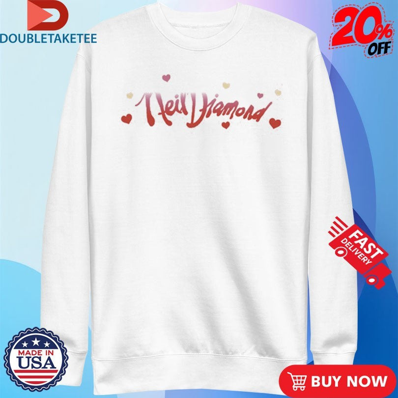 Official Neil Diamond Logo Heart Shirts Unisex , , , Long Sleeve Tee