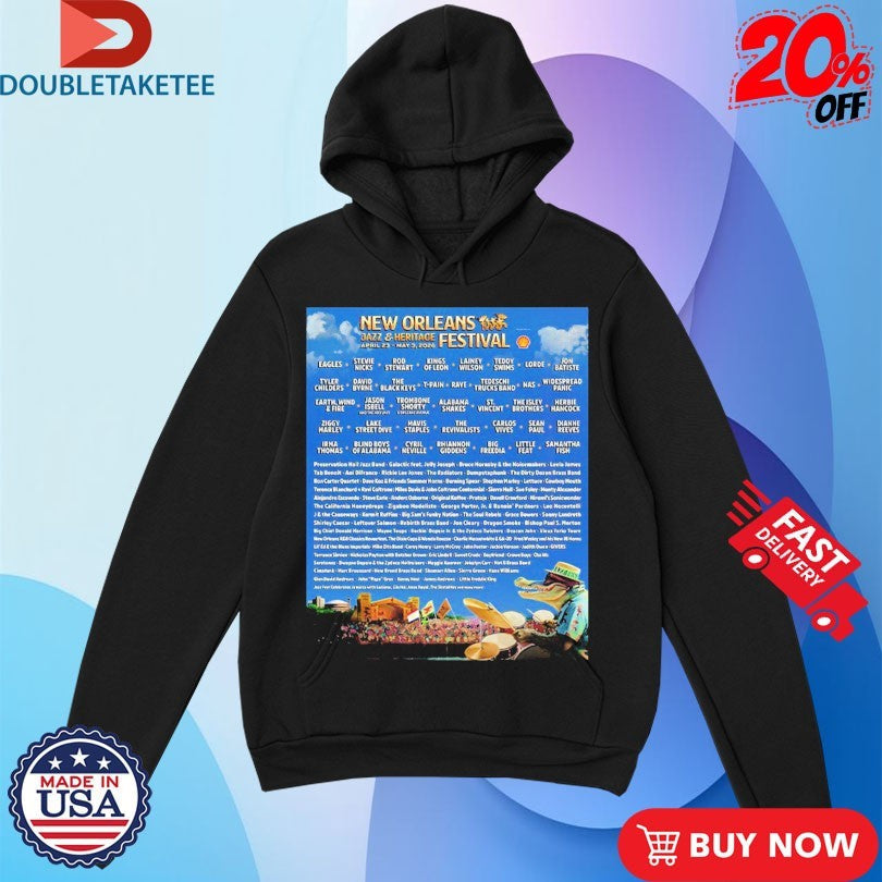Official New Orleans Jazz And Heritage Festival Music Lineup On April 23 to May 3 2026 Shirts