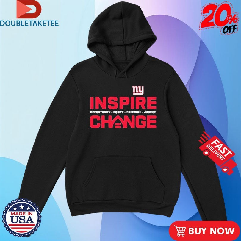 Official New York Giants Inspire Change Opportunity Equity Freedom Justice Shirts Unisex , , , Long Sleeve Tee
