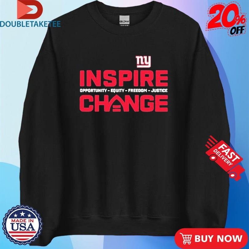 Official New York Giants Inspire Change Opportunity Equity Freedom Justice Shirts Unisex , , , Long Sleeve Tee