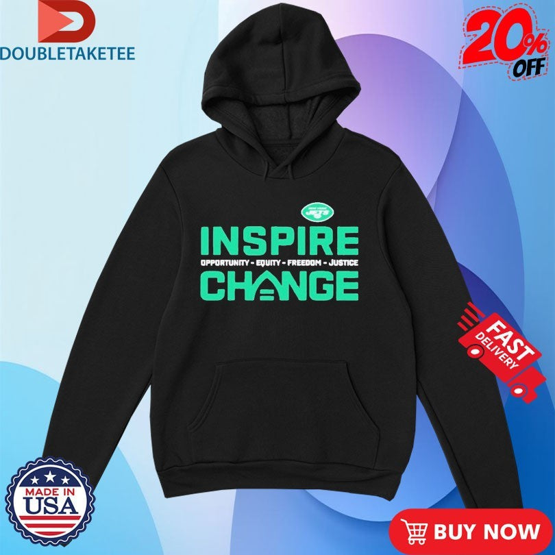 Official New York Jets Inspire Change Opportunity Equity Freedom Justice Shirts Unisex , , , Long Sleeve Tee