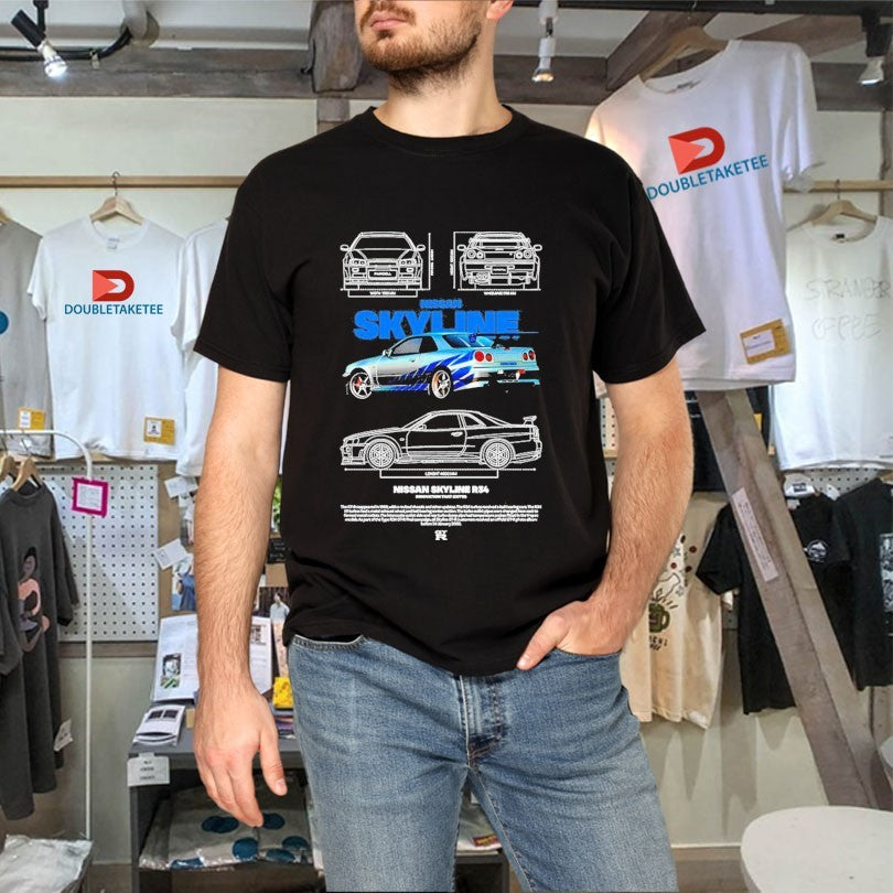 Official Nissan Skyline R34 Shirts Unisex , , , Long Sleeve Tee