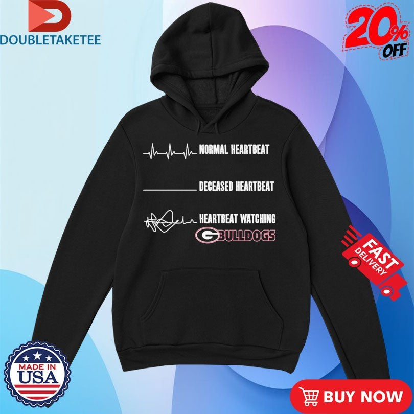 Official Normal Heartbeat Deceased Heartbeat Heartbeat Watching Georgia Bulldogs Shirts Unisex , , , Long Sleeve Tee