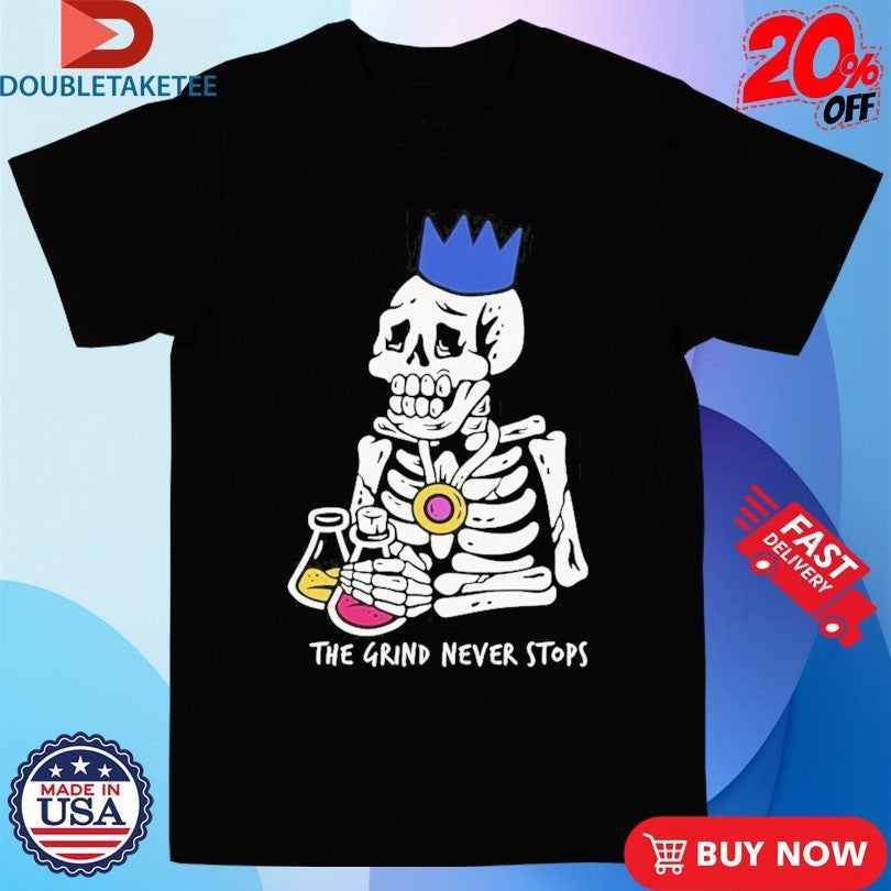 Official OSRS The Grind Never Stops Skeleton Shirts Unisex , , , Long Sleeve Tee