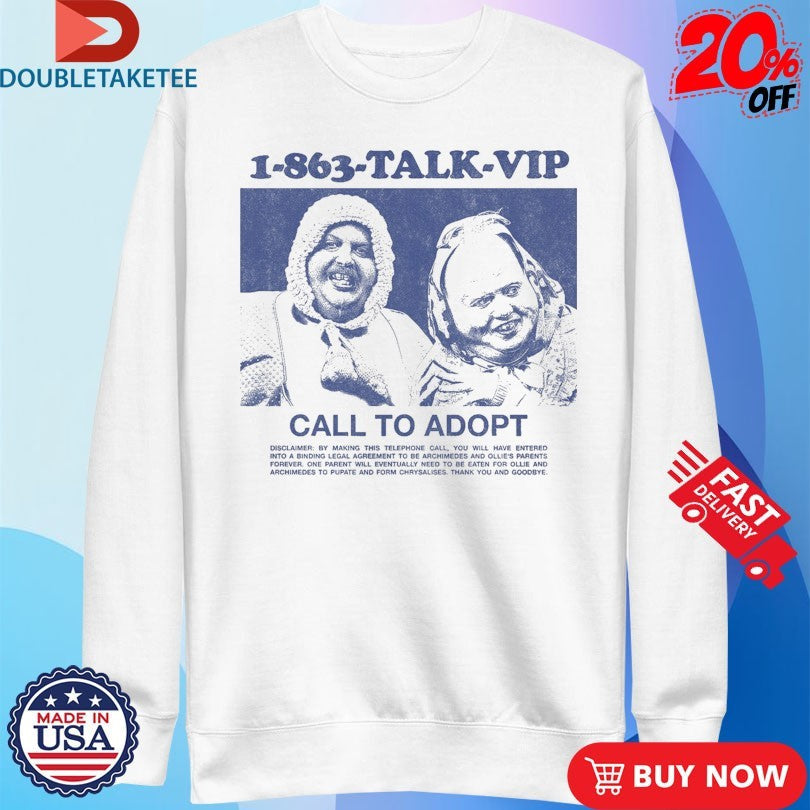 Official Ollie And Archimedes Talk Vip Call To Adopt Shirts Unisex , , , Long Sleeve Tee