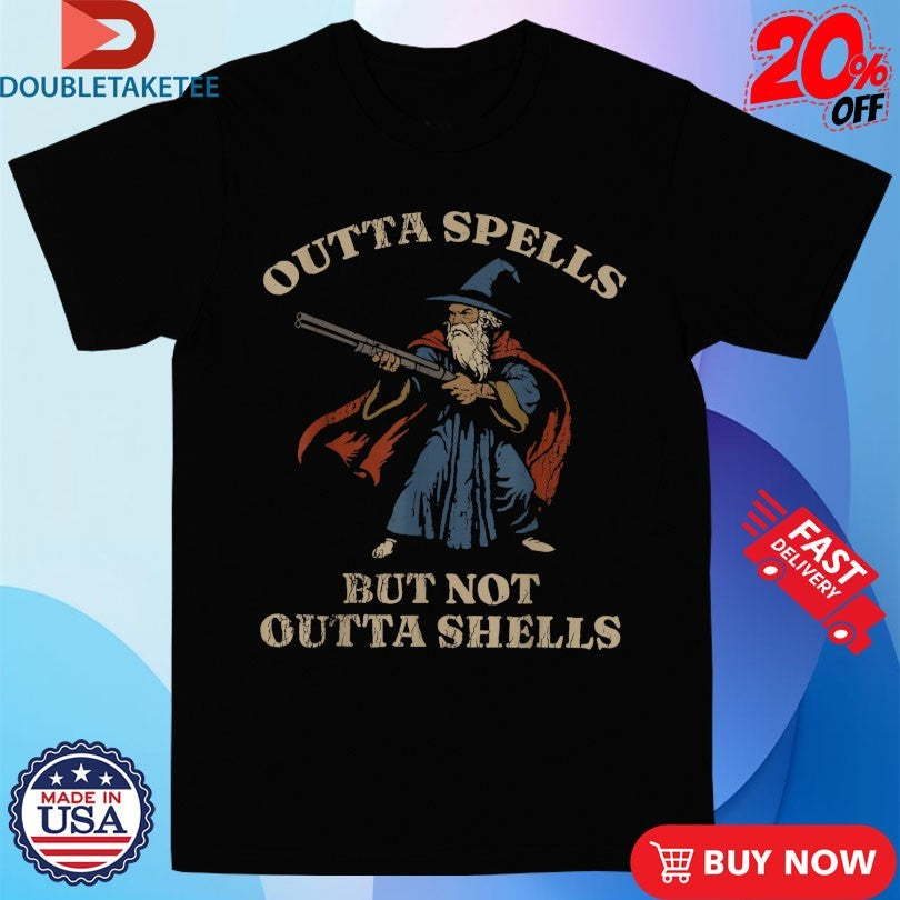 Official Outta Spells But Not Outta Shells Wizard Fantasy Shirts Unisex , , , Long Sleeve Tee