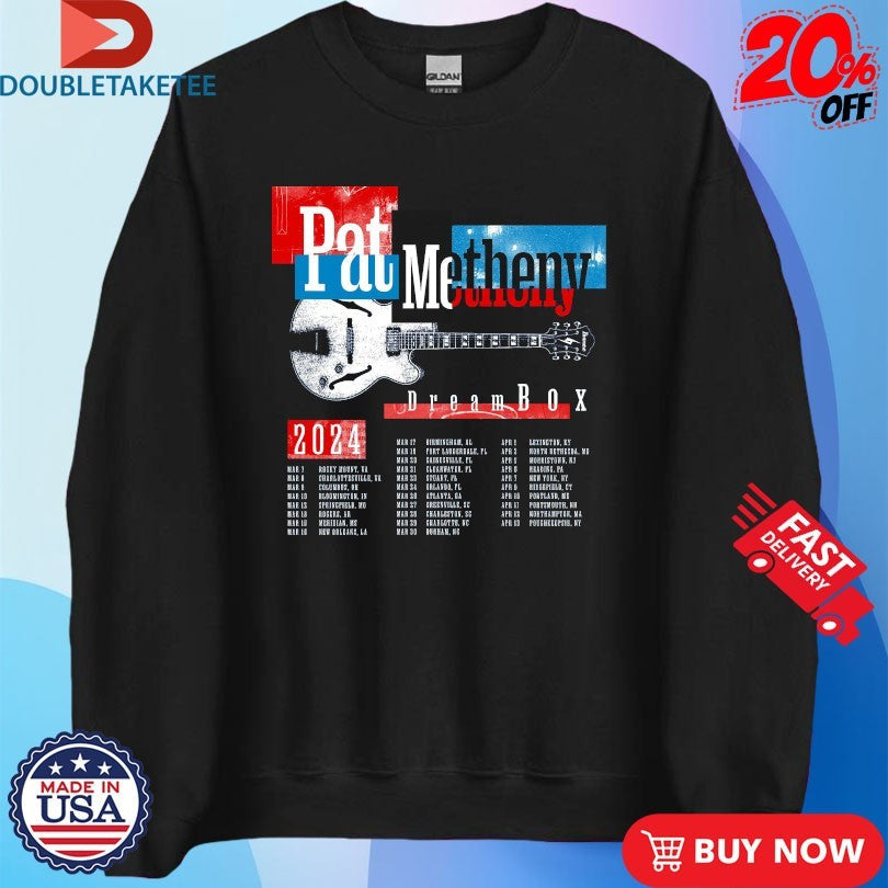 Official Pat Metheny Dreambox 2024 Tour Guitar Shirts Unisex , , , Long Sleeve Tee