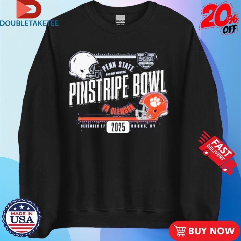 Official Penn State Nittany Lions Vs Clemson Tigers Pinstripe Bowl Bronx NY 2025 Shirts Unisex , , , Long Sleeve Tee
