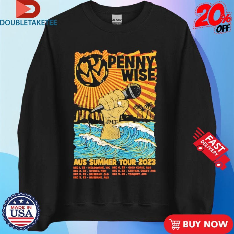 Official Pennywise Aus Summer 2023 Tour Shirts Unisex , , , Long Sleeve Tee