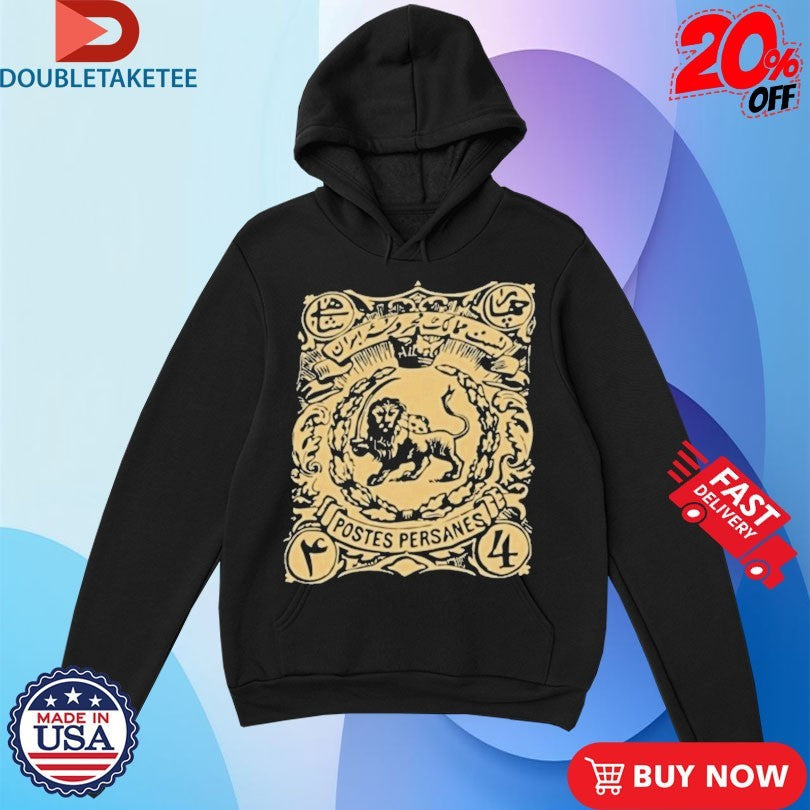 Official Persian Lion Stamp Iranian Heritage Shirts Unisex , , , Long Sleeve Tee