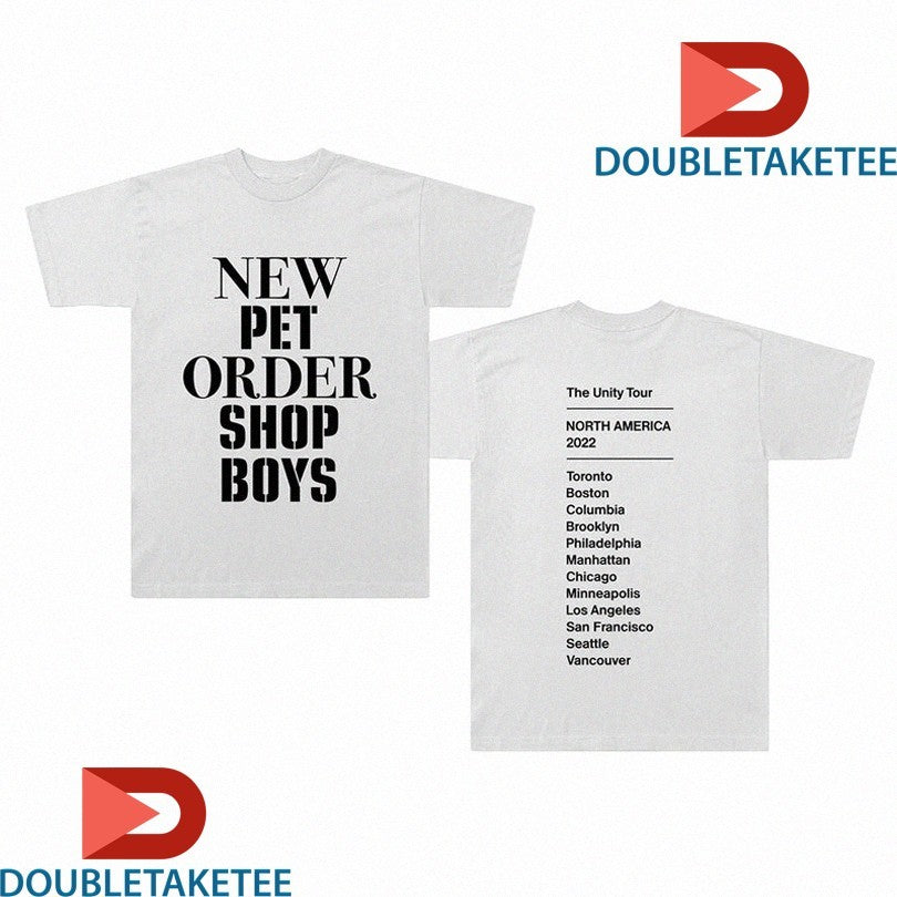 Official Pet Shop Boys New Order The Unity Tour 2022 NA Shirts Unisex , , , Long Sleeve Tee