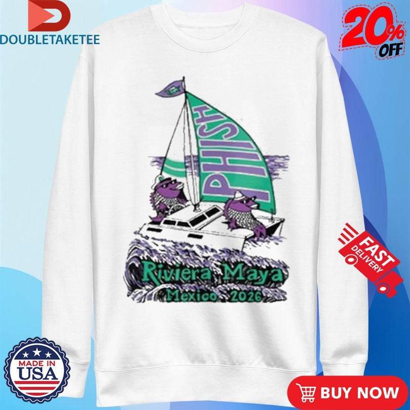 Official Phish Riviera Maya Pollock Waves Mexico 2026 Shirts Unisex , , , Long Sleeve Tee