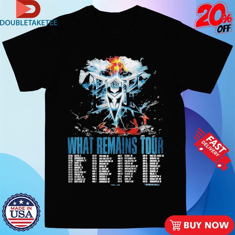 Official Pop Evil What Remains Tour 2026 Dates Shirts Unisex , , , Long Sleeve Tee
