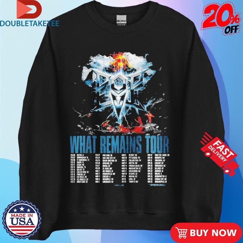 Official Pop Evil What Remains Tour 2026 Dates Shirts Unisex , , , Long Sleeve Tee