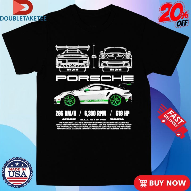 Official Porsche 911 GT3 RS Shirts Unisex , , , Long Sleeve Tee