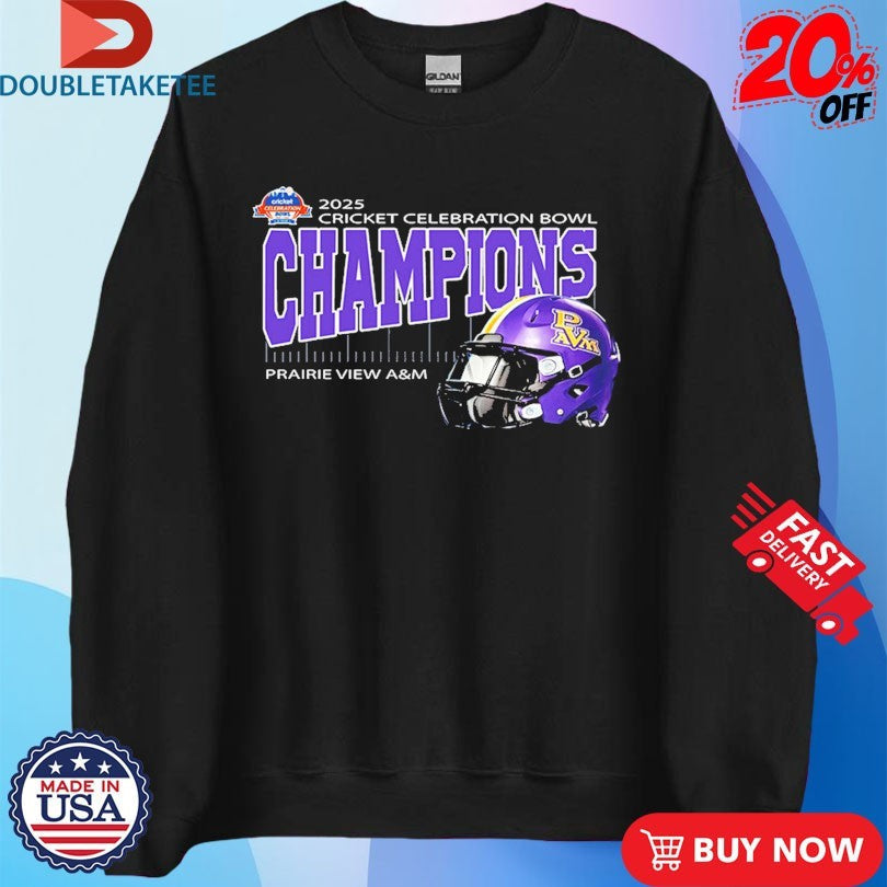 Official Prairie View A&amp;M Are Cricket Celebration Bowl Champions At Mercedes-Benz Stadium In Atlanta GA On December 13th 2025 Shirts