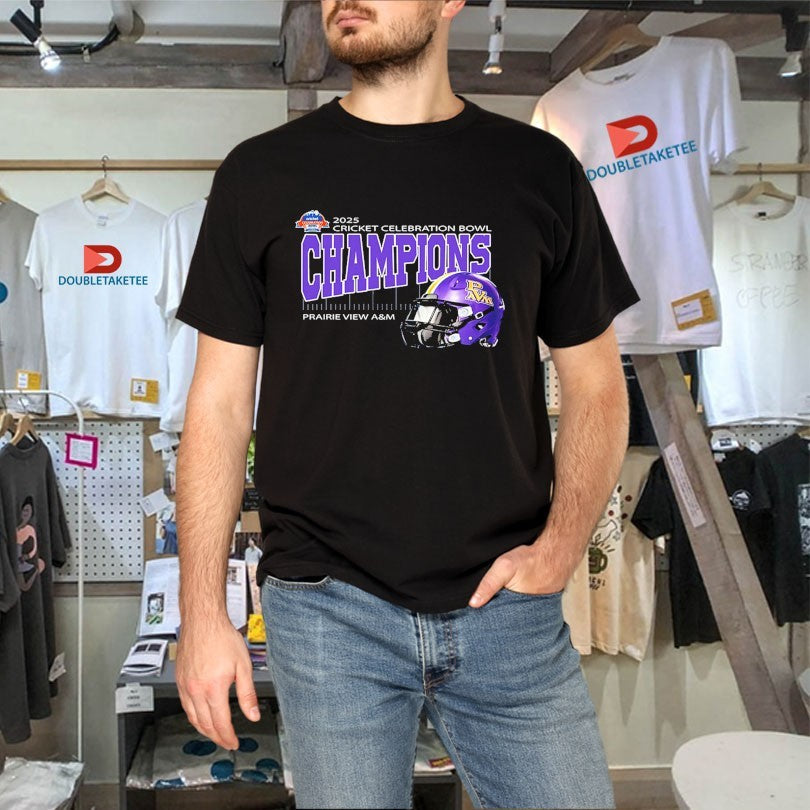 Official Prairie View A&amp;M Are Cricket Celebration Bowl Champions At Mercedes-Benz Stadium In Atlanta GA On December 13th 2025 Shirts