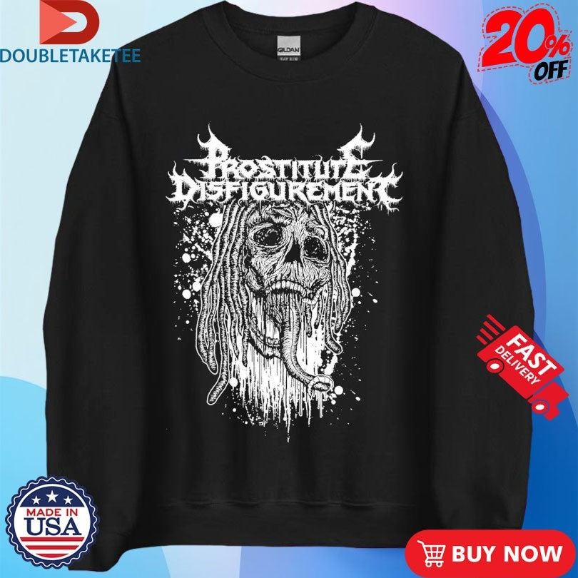 Official Prostitute Disfigurement Maggot Skull Shirts Unisex , , , Long Sleeve Tee