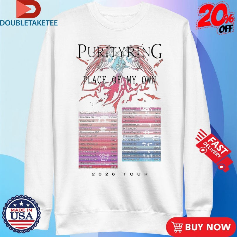 Official Purity Ring Place Of My Own Tour 2026 Dates Shirts Unisex , , , Long Sleeve Tee