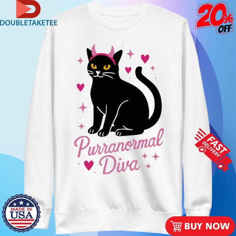 Official Purranormal Diva Cat Shirts Unisex , , , Long Sleeve Tee