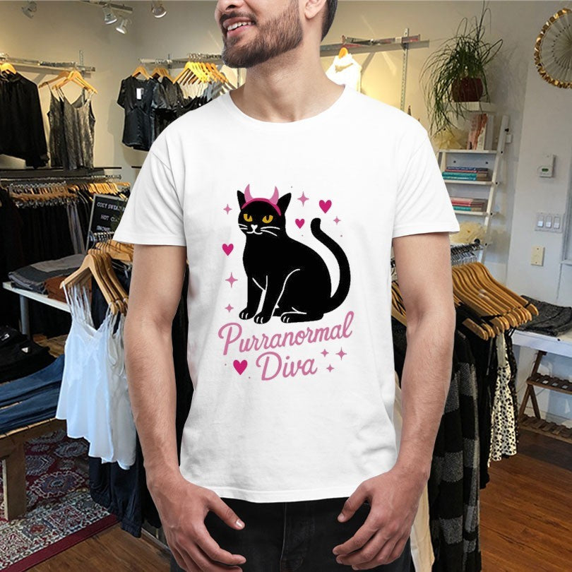 Official Purranormal Diva Cat Shirts Unisex , , , Long Sleeve Tee