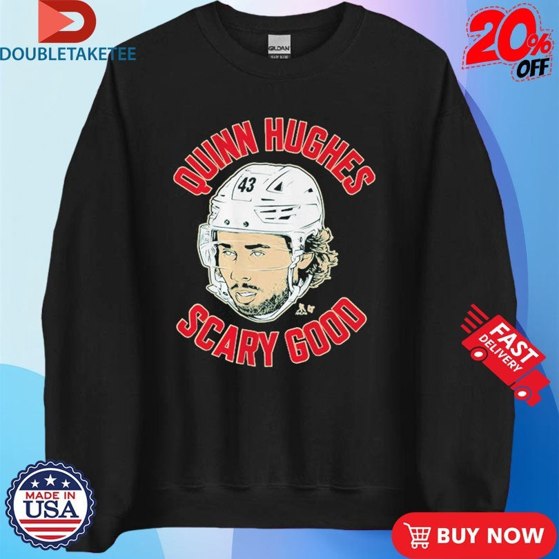 Official Quinn Hughes Scary Good Ghost Eyes Minnesota Wild Shirts Unisex , , , Long Sleeve Tee