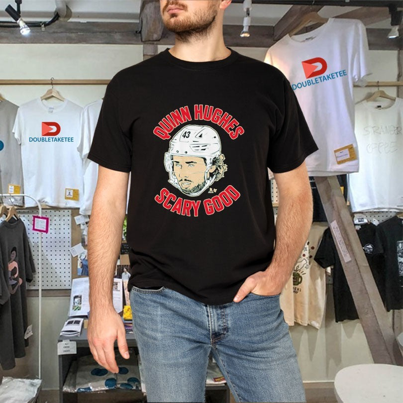 Official Quinn Hughes Scary Good Ghost Eyes Minnesota Wild Shirts Unisex , , , Long Sleeve Tee