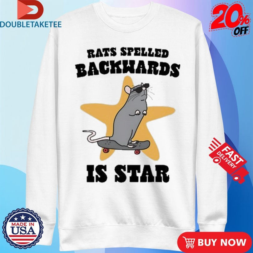 Official Rats Spelled Backwards Is Star Skateboard Shirts Unisex , , , Long Sleeve Tee